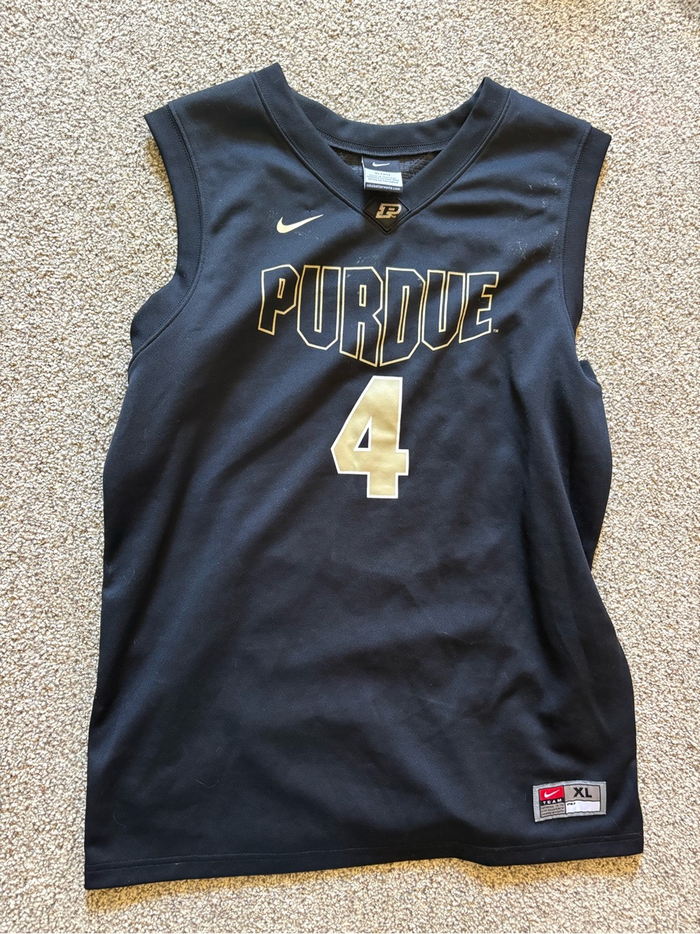 Nike Black & Gold Purdue Basketball Jersey #4